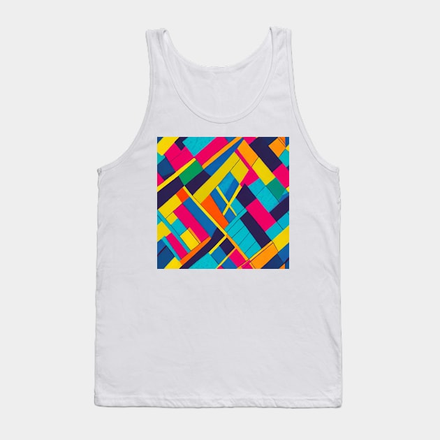 seamless Geometric pattern of lines Tank Top by mooonthemoon